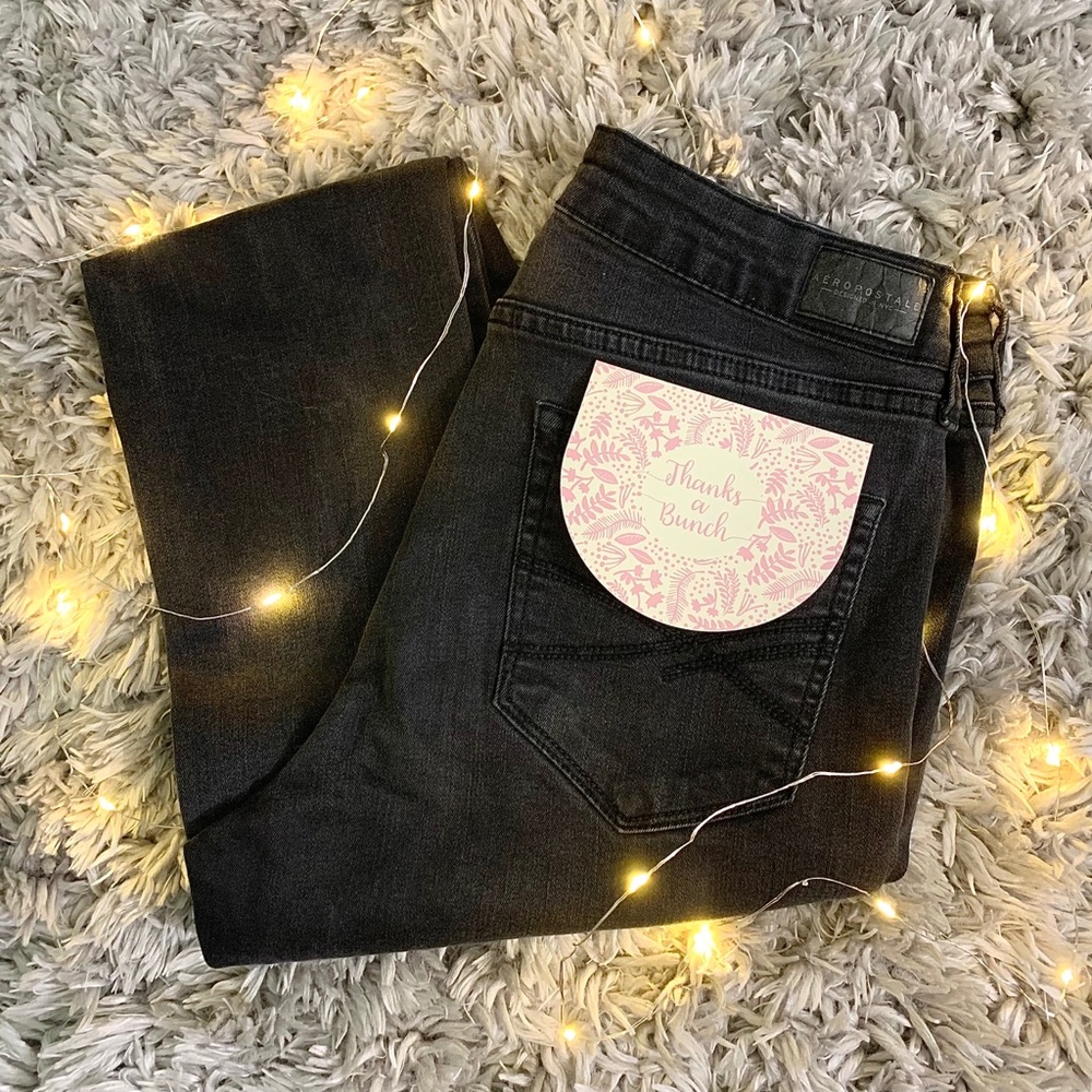 off black high waisted ankle jeggings